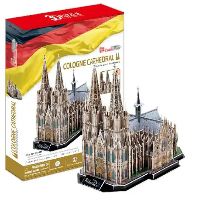 T0456 3D Puzzles Cologne Cathedral DIY Building Paper Model kids