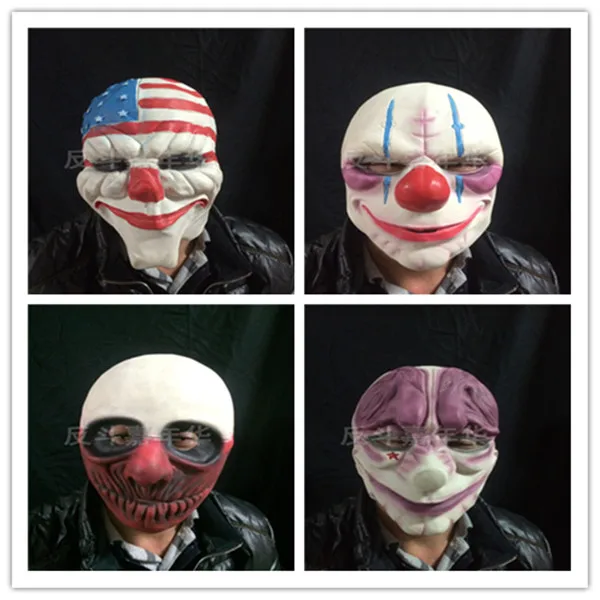 Высший сорт латекса Payday 2 маска The Heist Dallas/Wolf/Chains/Косплей хокстона Хэллоуин ужас