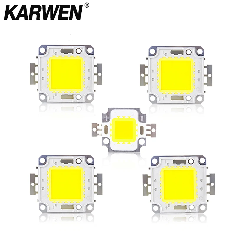 

KARWEN Real Power 10W 20W 30W 50W COB Integrated LED Chip Lamp DC 30-32V For DIY Flood light Spotlight Bulb Led Chips Beads