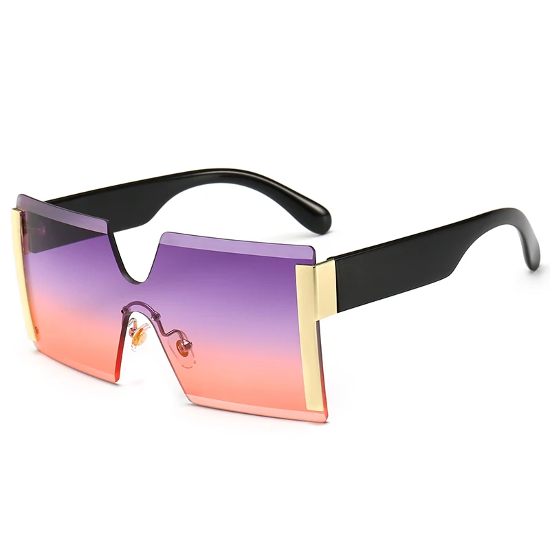 Ретро бескаркасные женские солнцезащитные очки UV400 унисекс зеркало солнцезащитные очки винтажные большие очки Oculos De Sol Feminino Леопард