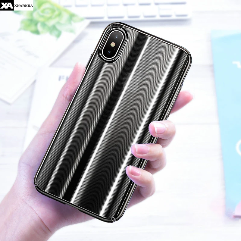 

Aurora Laser Gradient Case For iPhone X 10 XS MAX XR Luxury Transparent Hard PC Slim Coque For iPhone 7 8 6 6S Plus Cover Capa