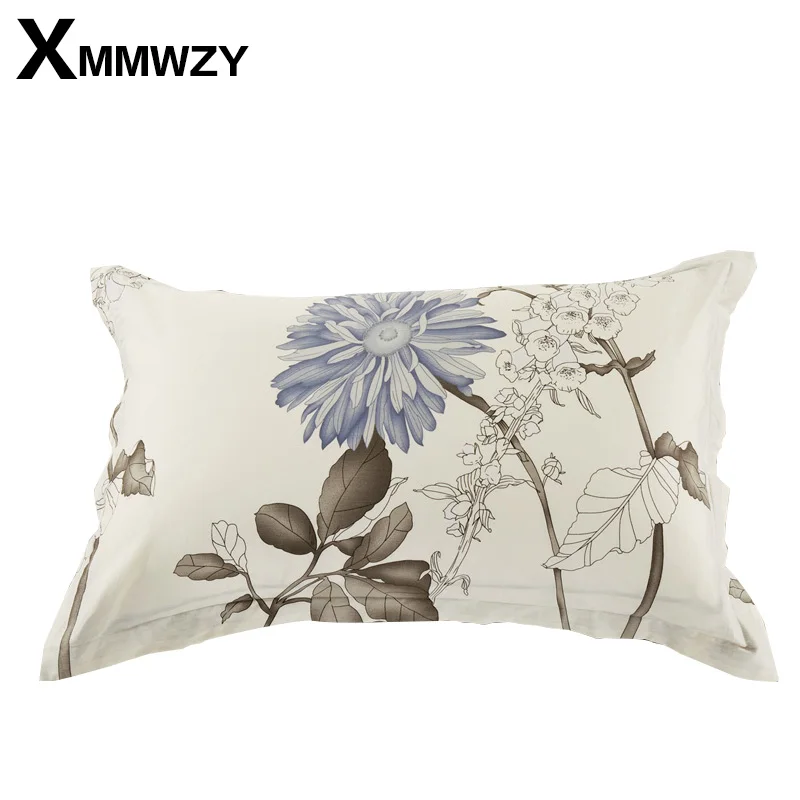 New Cotton Printed Pillowcase 1pc/2pcs Simple Style Soft Pillow Cover Pillow Case Material