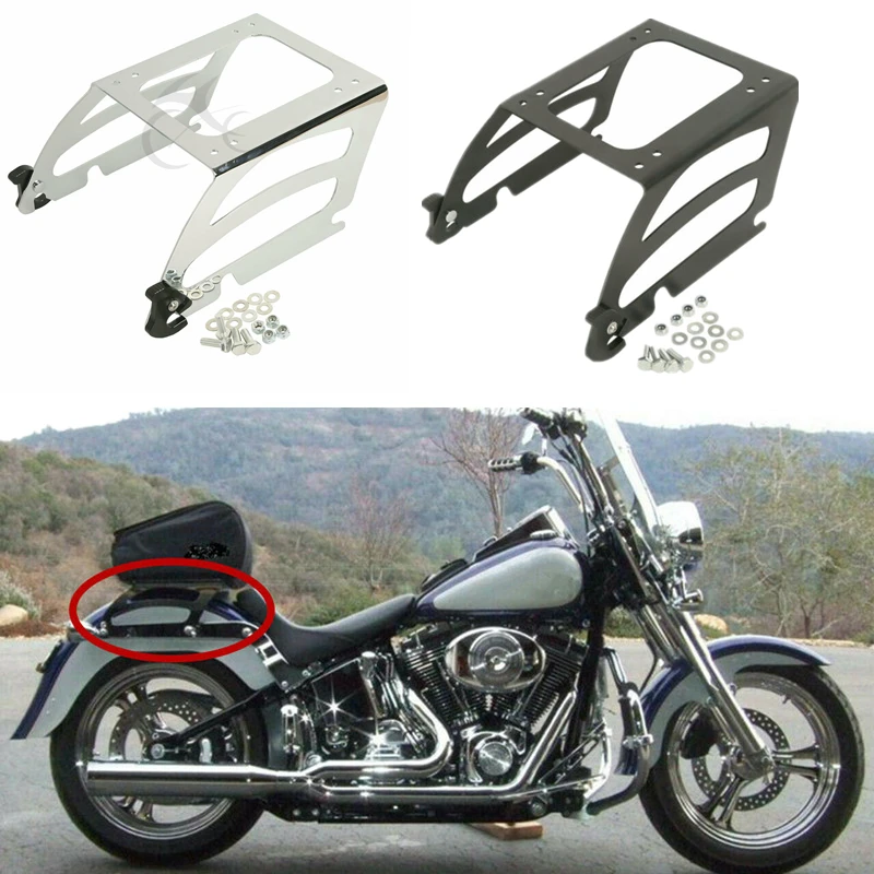 Auto Parts & Accessories Rear Fender Luggage Rack Mount For Harley Softail Deluxe Fatboy 2007