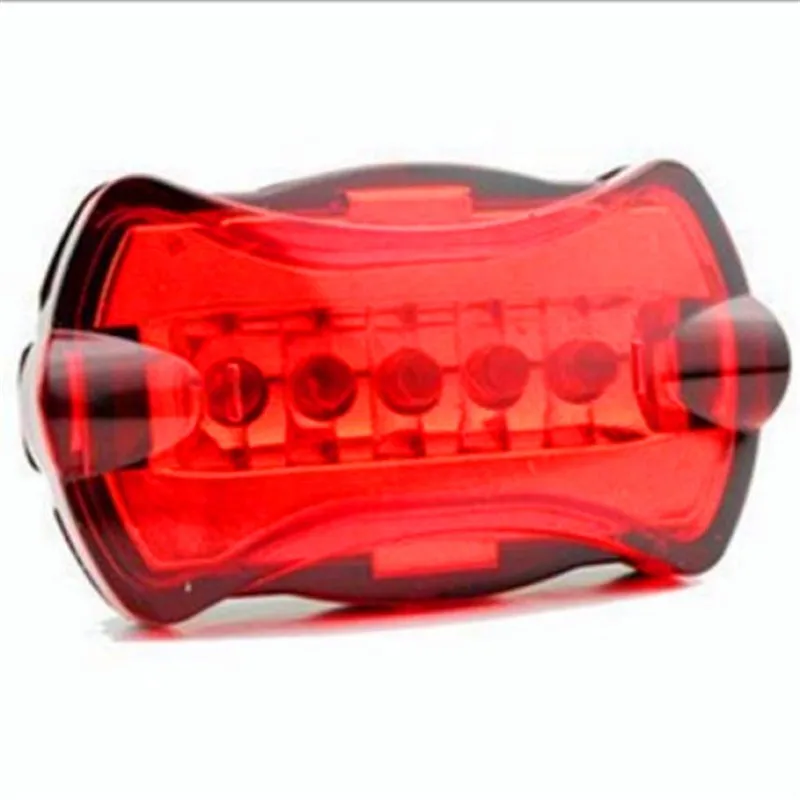 Cheap Bicycle Rear Light Bike Cycling 5 Led Tail Rear Safety Warning Flash Light Lamp Red With Mount Bicycle Accessories wholesale #3 1