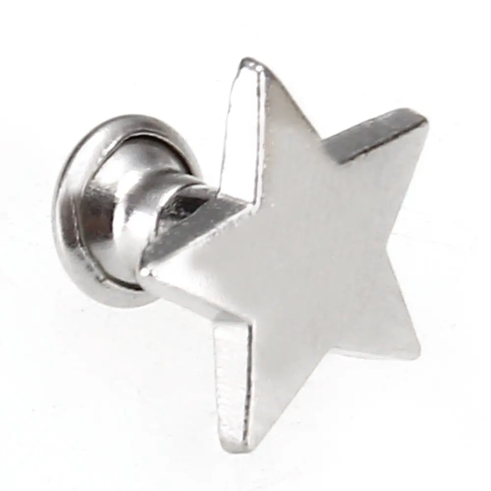 

HHTL-100 Alloy Rivets Screws Studs 12mm Silver Pentagram for Jewelry