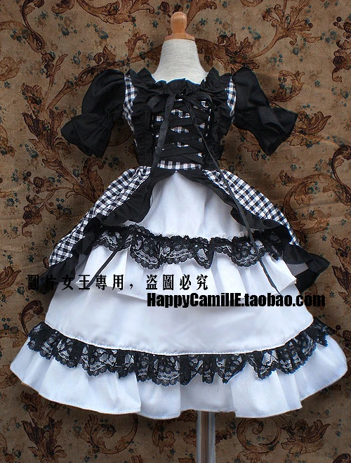 Одежда для куклы BJD/SD/детская одежда черно-белое платье в клетку 1/4 1/3 Bjd | Игрушки и