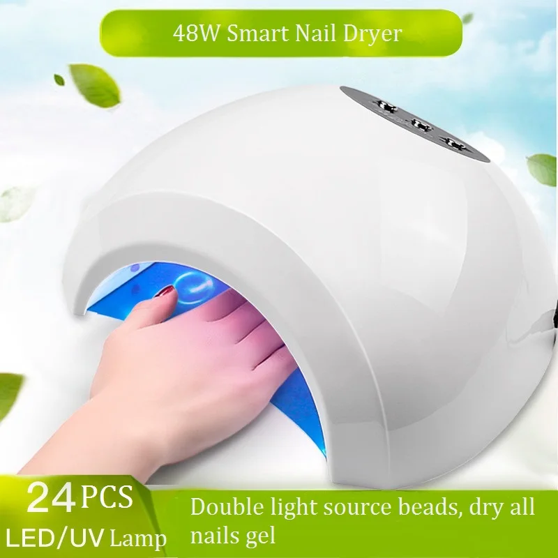 UV Lamp Nail SUN Dryer 48W SUNUV LED For All Gel 24 Leds Automatic Sensing Bottom 10S/30S/60S Timer Manicure|Сушилки для ногтей| |