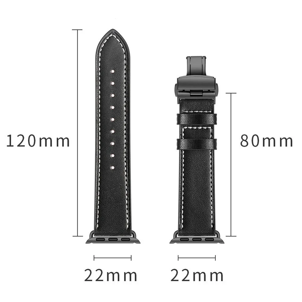 Кожаный ремешок для Apple Watch Band 44 мм/40 мм/42 мм/38 мм браслет iWatch Series SE 6 5 4 3