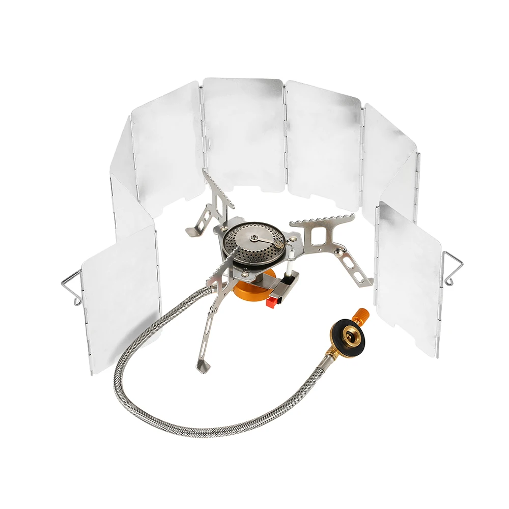 Folding Camping Stove Stainless Steel Outdoor Gas Stove with 9 Plate