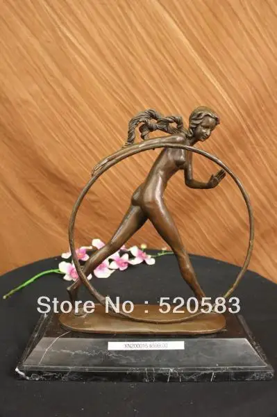 

free Signed Demetre Chiparus Art Deco Nude Woman Bronze Marble Base Figurine Figure fast