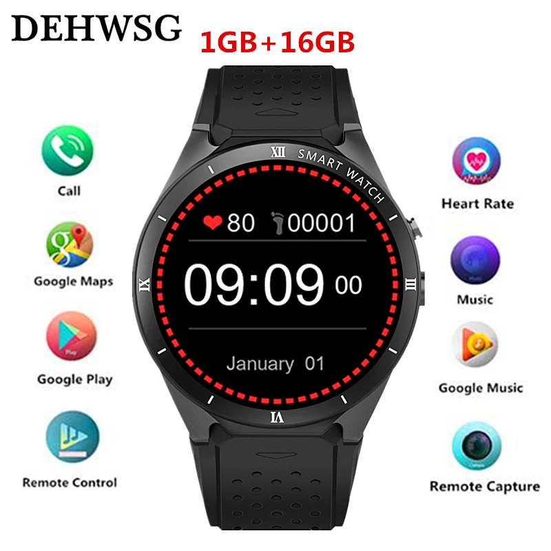 

Smart Watch KW88 Pro 1.3" AMOLED Touch Screen Smartwatch Heart Rate 2.0MP Camera Support 3G WiFi GPS SIM For IOS Samsung Gear S3