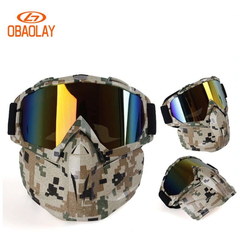 

Anti-Fog CS Tactical Goggle Withe Mask Windproof Motorcycle Military Glasses Eye Protection Glasses for Airsoft Desert