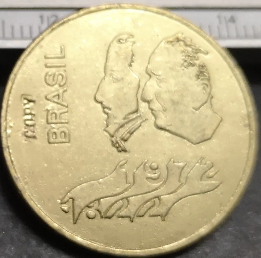 1972 Бразилия 22 K Позолоченные Имитация монеты