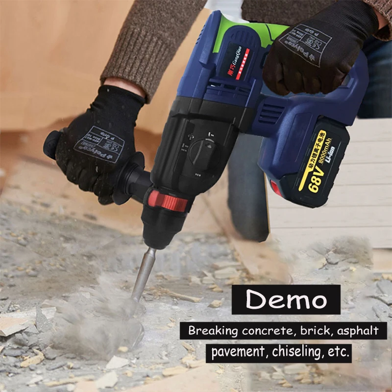 

68V/88V Electric Impact Drill Rotary Hammer Brushless Motor Cordless Electric screwdriver+Electric hammer&Drill