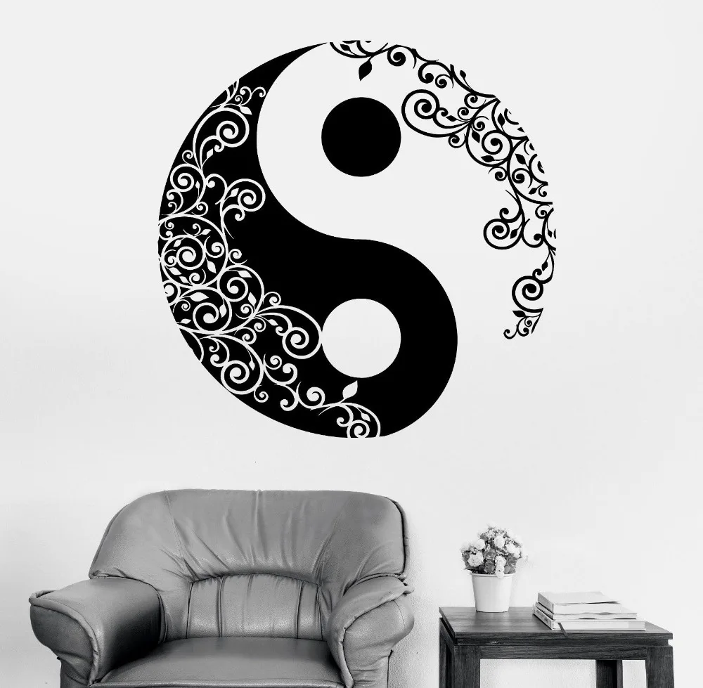 

Mandala Wall Sticker Home Decal Buddha Yin Yang Floral Yoga Meditation Vinyl Decal Wall Art Mural Home Decor Decoration D175