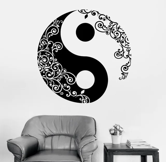 mandala wall sticker home decal buddha yin yang floral yoga