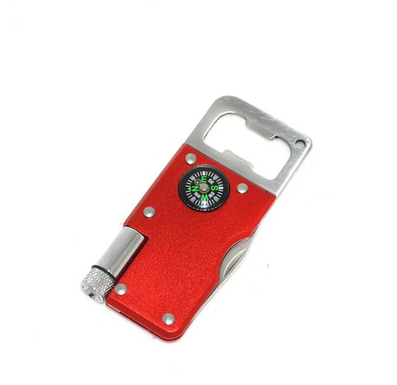 

Mini 4in1 multipurpose tool knife opener LED lamp aluminum alloy