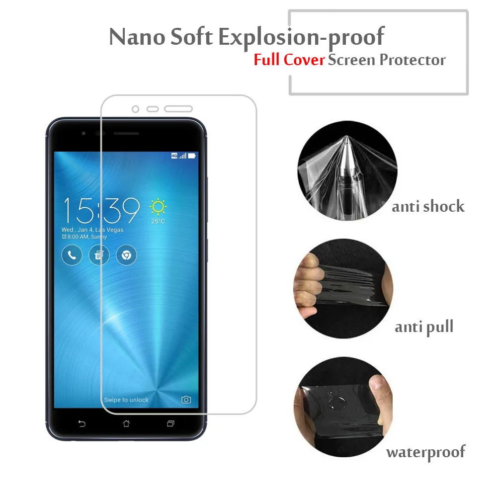

Full Coverage Hydrogel Film For Asus Zenfone 3 Zoom ZE553KL Soft TPU 5D 3D Screen Protector nano film