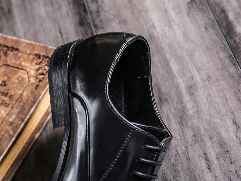 Misalwa/Классические Мужские модельные туфли в стиле ретро с закрытым носком; свадебные офисные мужские официальные туфли; черные брендовые новые деловые оксфорды