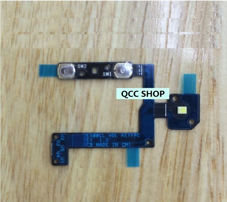 100% New Original volume button Flex cable For Asus zenfone 2 ZE500CL 5.0&quot Flash ligh flex replacement parts in stock | Мобильные