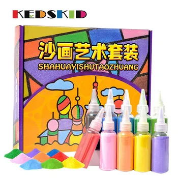 

Children's educational DIY hand colored sand painting Baby gift sand painting set of three-dimensional kindergarten educatio