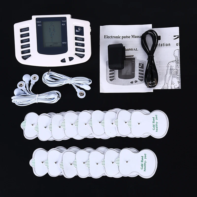 Electrical Muscle Stimulator Slimming Massager Pulse Tens Acupuncture Machine + Slippers +16Pads +USB Cable US/EU Plug Electrical Muscle Stimulator Slimming Massager Pulse Tens Acupuncture Machine + Slippers +16Pads +USB Cable US/EU Plug