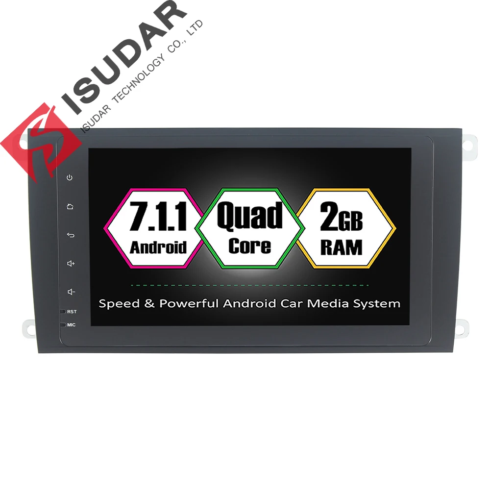 

Isudar Car Multimedia Player GPS Android 7.1 2 Din DVD Automotivo For Porsche/Cayenne 2003-2010 Radio Quad Core RAM 2G ROM 16G