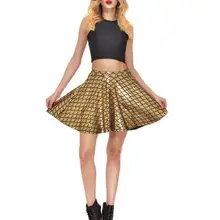 10 шт./лот! Юбка цифровой печати рыба Весы Сексуальная юбка черная Женская юбка Русалка Мода подарок 3D печати рыбий хвост юбка