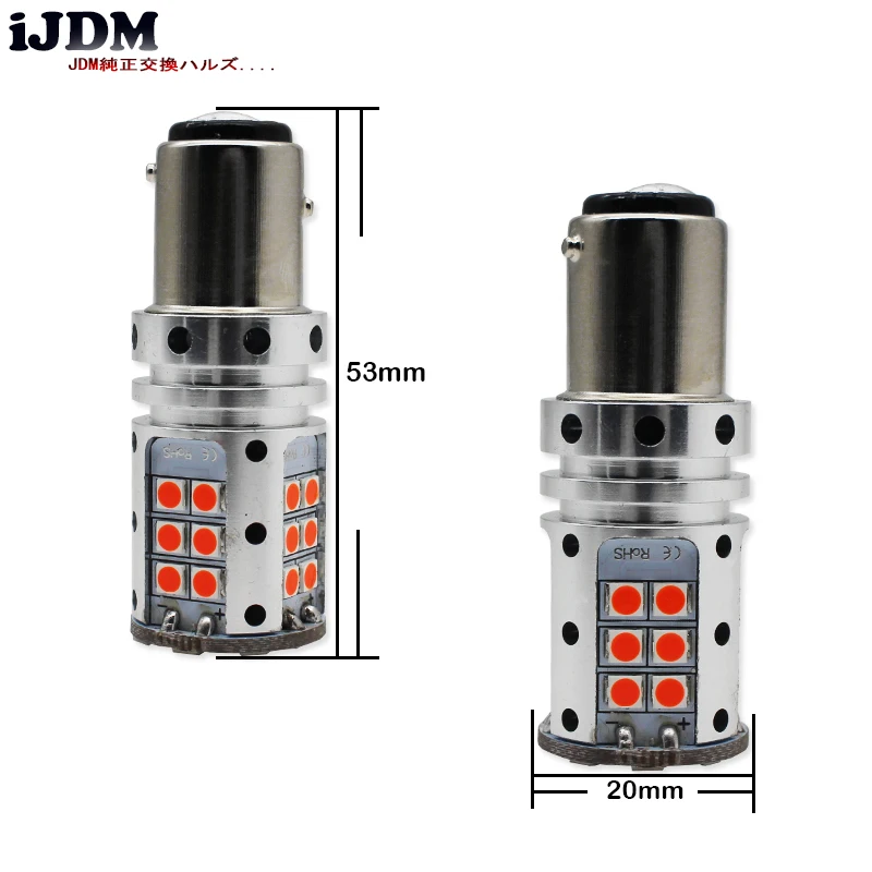 IJDM Автомобильные светодиодные стоп сигналы Canbus 1157 P21/5 Вт BAY15d BAZ15D 3030 32SMD
