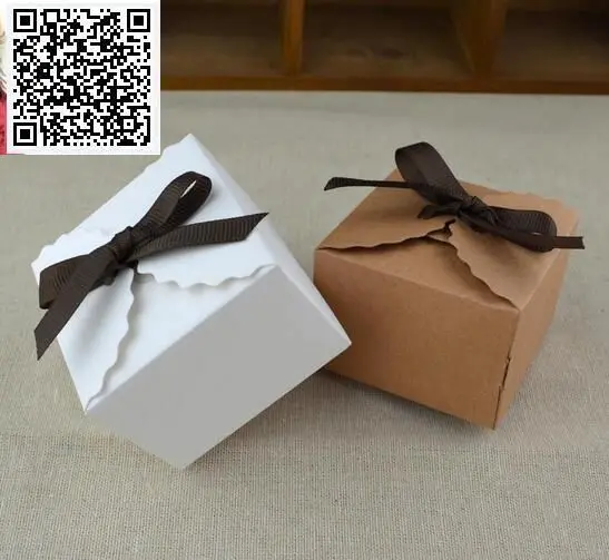 

100Pcs/lot European style wave pattern Candy Boxes Striped candy box creative Candy Box With Ribbons Wedding Decoration Gift Box