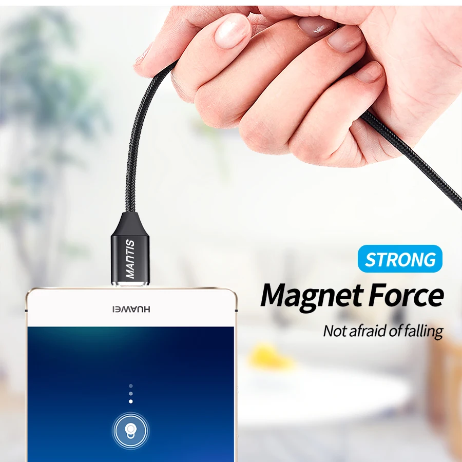 Магнитный Micro USB кабель MANTIS, зарядное устройство, светодиодный, 2 А, магнит, 1 м, 2 м, USB, Android, кабель для передачи данных, для Xiaomi, кабели для мобильных телефонов
