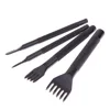 Professional New Black 4 Style Leather Craft Hole Punch Tools Diamond Point Chisel DIY Leather Tools Sewing Accessories ► Photo 3/6