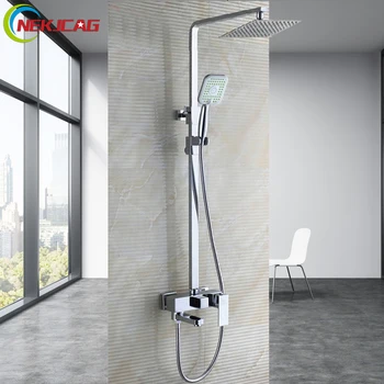

Bathroom Shower Faucet Solid Brass Shower Set Single Handle Mixer Tap Faucet 10 shower faucet