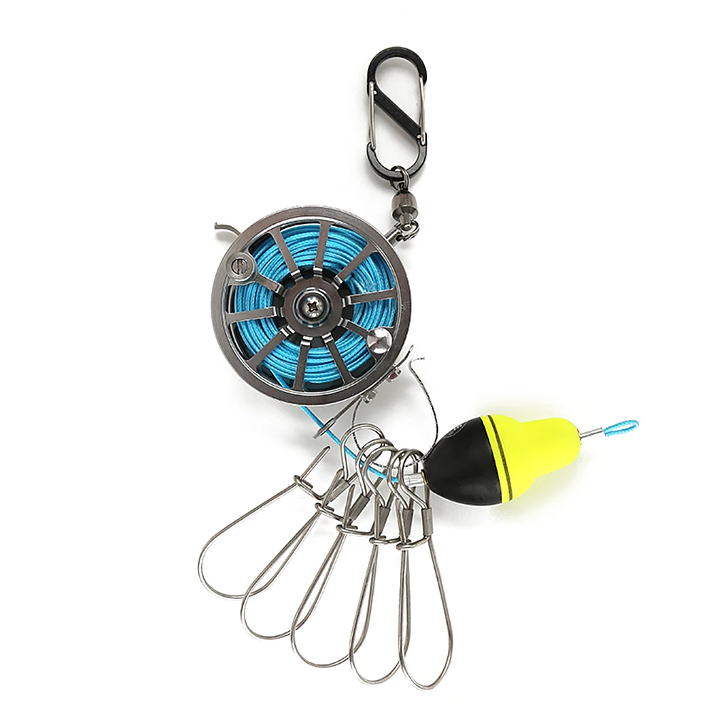 

Fishing Stringer Live Fish Lock Buckle with Reel and Float Stainless Steel 5 Snaps Fishing Stringer Clips Tackle Carp Pesca