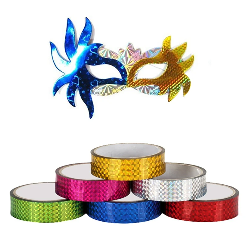 

15mmx30m Rhythmic Gymnastics Decoration Holographic Tapes Prismatic Glitter Tapes Artistic Hoops Stick