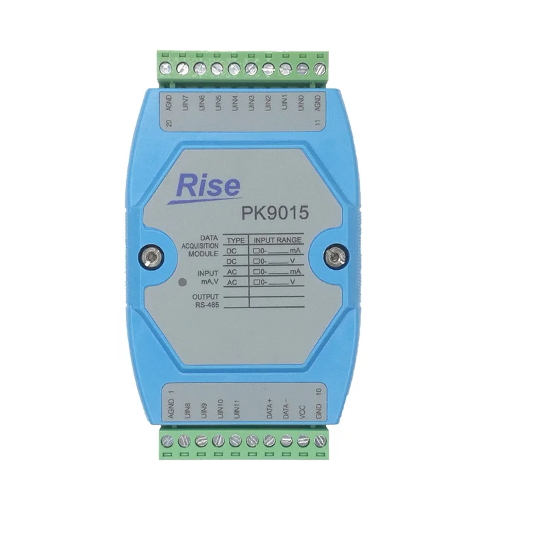 4 8 12 way Analog acquisition module AI input IO voltage and current 4-20MA 0-5V 0-10V to RS485 ModBus RTU communication 4 8 12 way Analog acquisition module AI input IO voltage and current 4-20MA 0-5V 0-10V to RS485 ModBus RTU communication