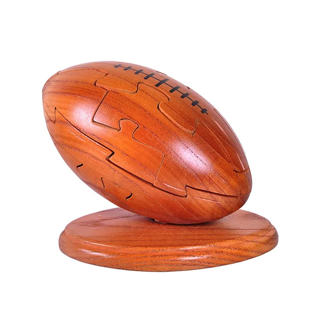 creative rugby wood crafts assembly diy assembling rugby wooden toys