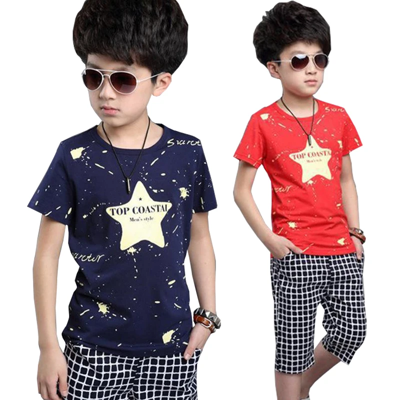 2018 Children Kids Boys Summer Clothes Sets Cartoon Boys T-Shirt + Shorts Sport Suit Baby Boy Clothes Stars Graffiti infant set 2018 Children Kids Boys Summer Clothes Sets Cartoon Boys T-Shirt + Shorts Sport Suit Baby Boy Clothes Stars Graffiti infant set