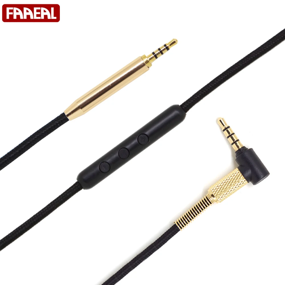 

FAAEAL 5N-OCC Silver Plated Hesdphone Cable 3.5 To 2.5 Headset Upgrade Line Replace Wire For QC25/OE2/QC35/OE2i/AE2 With MIC