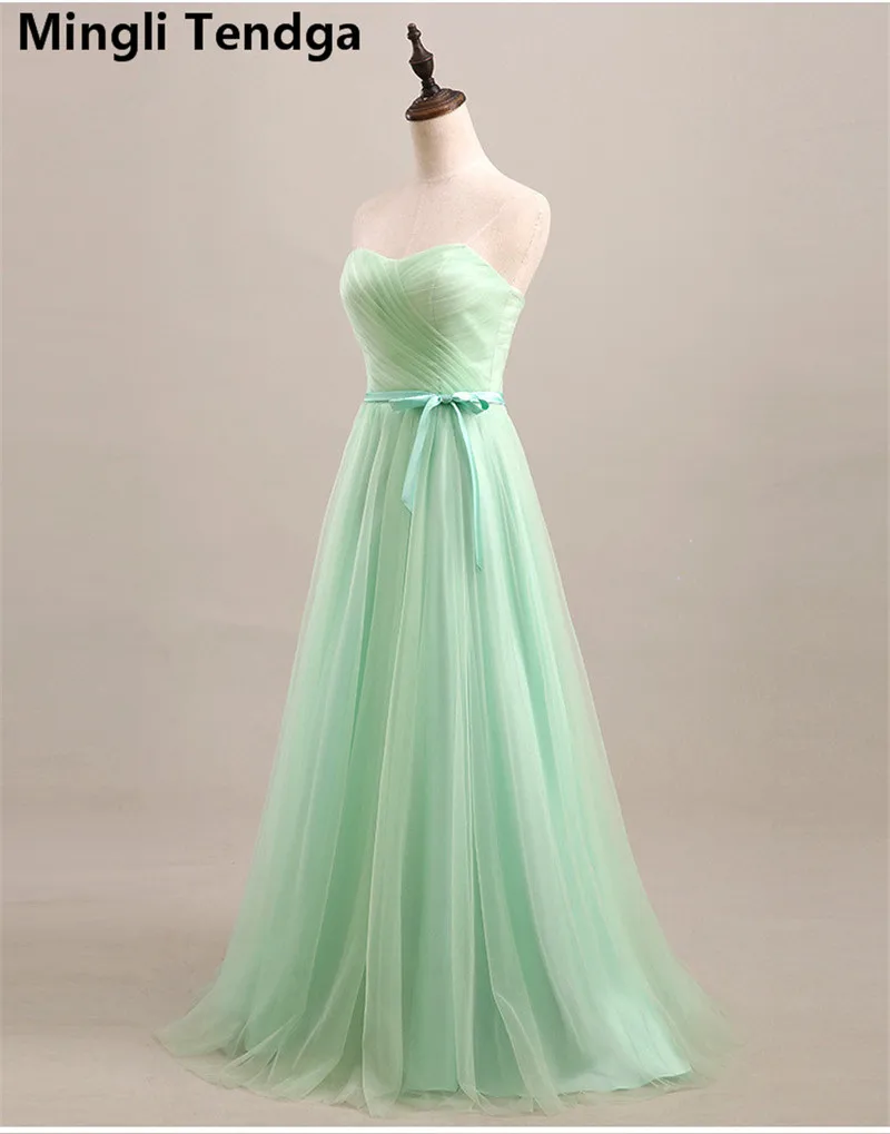 Mingli Tengda зеленый/фиолетовый платье подружки невесты es Длинные Тюль платье подружки невесты сладкий с открытыми плечами Простые платья без