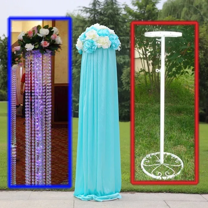 Белая Свадебная подставка, металлическая дорожная рамка, держатель для цветов, свадебная колонна, подставка для цветов, вечерние подставки, 10 шт./партия