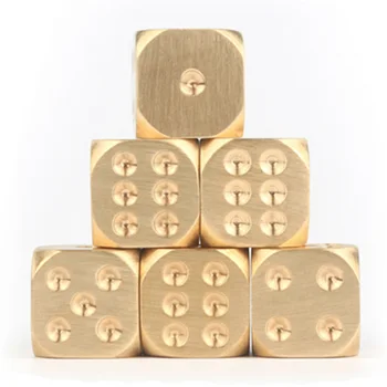 

1 PIECE Full Copper 3/15mm Funny Dice 1Dice Standard Six Sided Decider