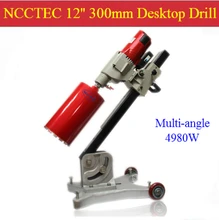 12” 300mm Multi-angle degree Diamond Core Drilling Machine | Concrete wall floor wet coring system | 4980w with protect switch