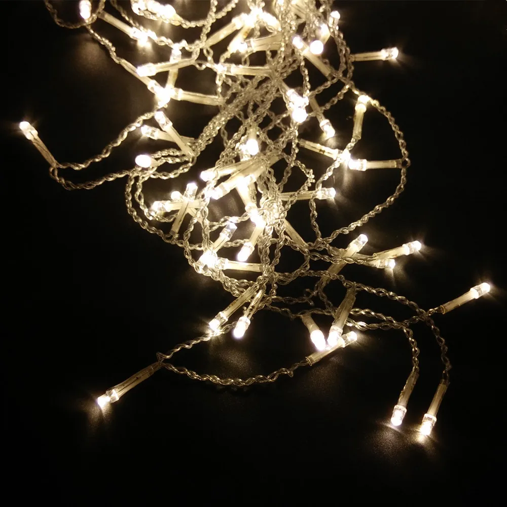 Christmas outdoor led curtain Icicle Strings Led Lights New year Wedding lights flashing led string curtain lights - warm white