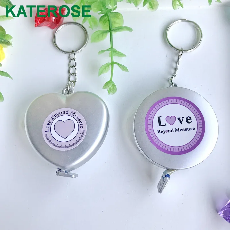 

30PCS Cheap Wedding Favors Love Beyond Measure Measuring Tape Key Chain Kitchen Party Giveaway Gift For Guest