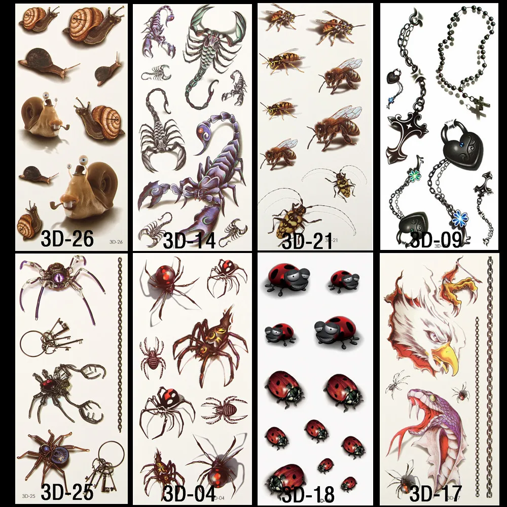 36 SheetsLot Beautiful Body Art Beauty Makeup Cool Waterproof Temporary Tattoo Stickers Henna Tattoos Halloween Girls And Men (79)