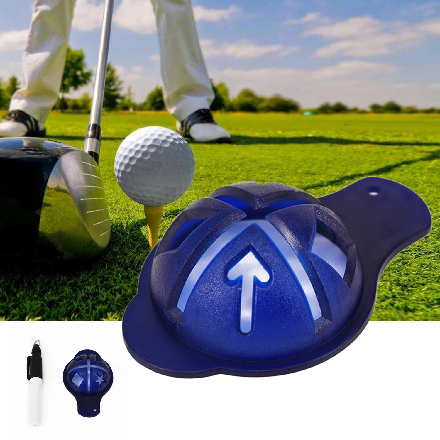 Golf Accessories ball line marker Golf Ball Line Ball Markers Alignment Mark Golf 7.9x5.2x2cm Check Ball Template