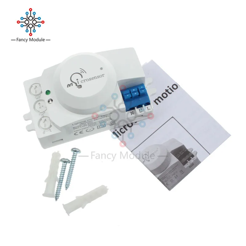 

220V 5.8GHz Microwave Movement Motion Detector Sensor Switch For Light Hottest