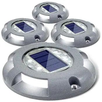 

HobbyLane 4LEDs High Compressive Waterproof Round Solar Powered Road Light