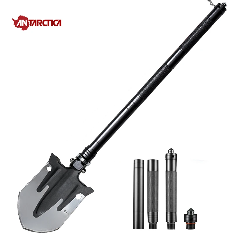 

ANTARCTICA New Outdoor Sports Tactical Shovel Camping Shape Steel Shovel Multi-function Folding Car Portable Survival Shovel